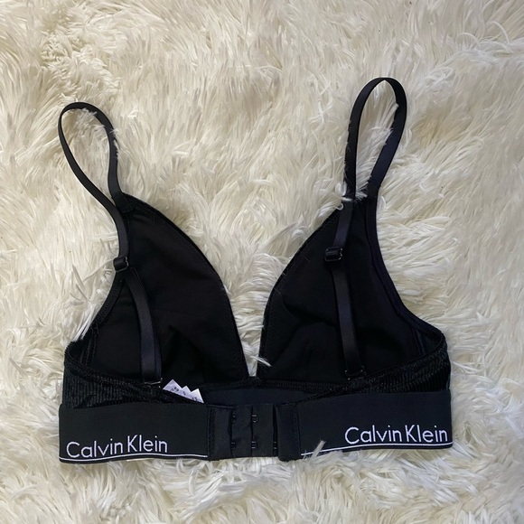 Women's Calvin Klein Modern Velvet Triangle Bra - Picture 6 of 7